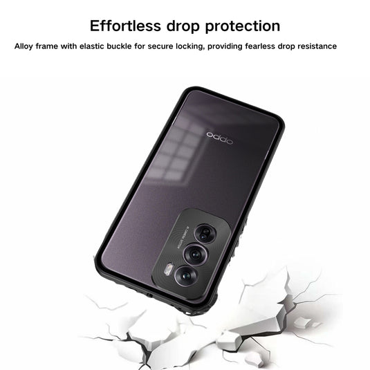 OPPO Reno12/Pro/12 F 4G/5G - Metal Frame Shockproof Frosted Phone Case