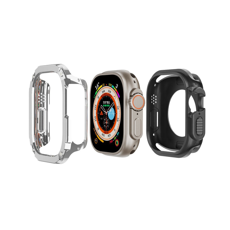 Load image into Gallery viewer, Apple Watch Series 7/8/9/10/Ultra - Metal Armor Hollow-out Heavy Duty Series Case
