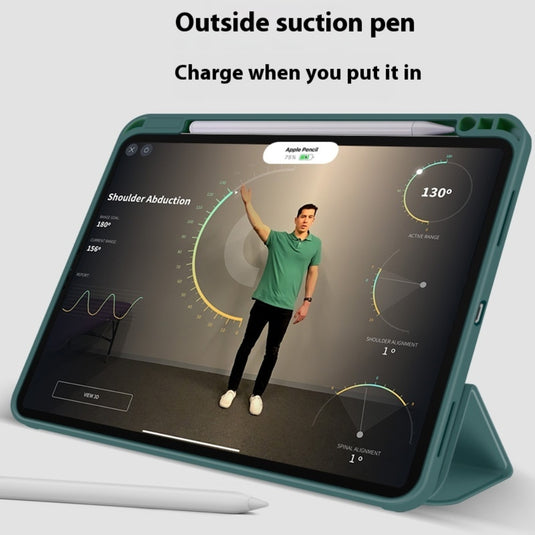 [With Pen Slot] Apple iPad 10.2" 7th/8th/9th (2019/2020/2021) - Soft TPU Smart Sleep Drop Proof Magnet Stand Case