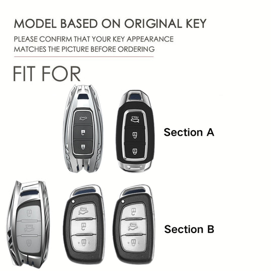 Hyundai Zinc Alloy Key Protective Cover For Tucson, Sonata Fe, Creta, Ix25, Ix35, Ix45, Verna, Solaris, Mistra, Elantra, Accent