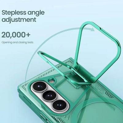 [With Lens Bracket] [Magsafe Compatible] Samsung Galaxy Z Fold 6(SM-F956) - Full Coverage Anti Drop Magnetic Fashion Protective Case - i-Station Mobile Phone & Electronic Device Repair and Accessories