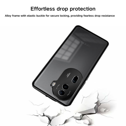 OPPO Reno11/Pro/F - Metal Frame Shockproof Frosted Phone Case