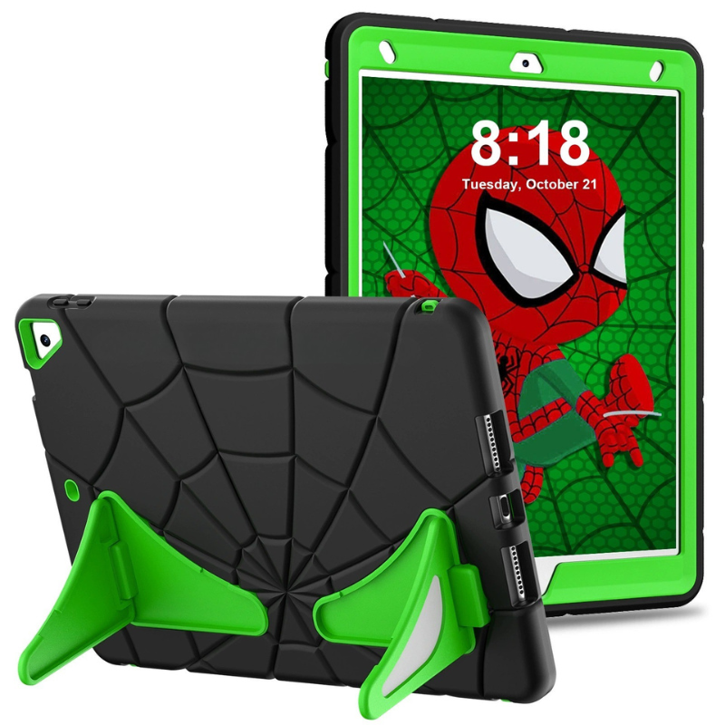 Load image into Gallery viewer, [Built-in Stand][With Pen Slot] Apple iPad Mini 6/7 8.3'' 6/7th Gen (2021/2024) Spiderman Cartoon Kids Full-cover Silicone Shockproof Case - i-Station Mobile Phone &amp; Electronic Device Repair and Accessories
