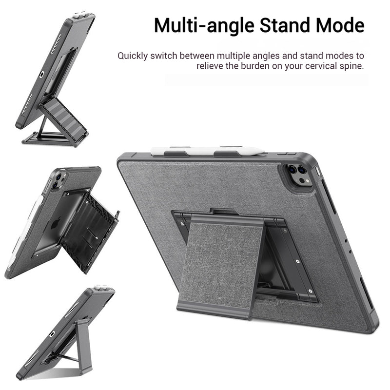 Load image into Gallery viewer, [Built-in Stand][With Pen Slot] Apple iPad 7/8/9 10.2&#39;&#39; 7/8/9th Gen (2019/2020/2021) Acrylic Floating Stand Shockproof Protective Case
