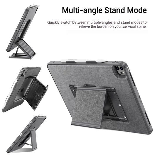 [Built-in Stand][With Pen Slot] Apple iPad Mini 6/7 8.3'' 6th Gen (2021/2024) Acrylic Floating Stand Shockproof Protective Case