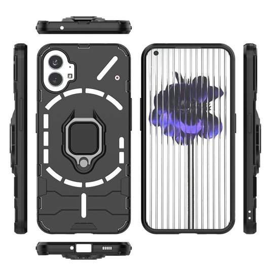 [Built-in Stand] Nothing Phone (1) - Shockproof Military Grade Armor TPU Dual-Layer Full Body Case With 2PC Tempered Glass Screen Protector