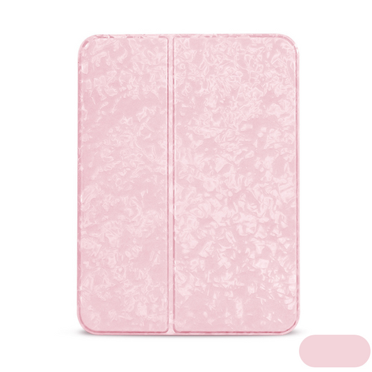 [Built-in Pen Slot] Apple iPad Mini 6/7 8.3'' 6/7th Gen (2021/2024) Shell Pattern Leather Transparent Protective Case