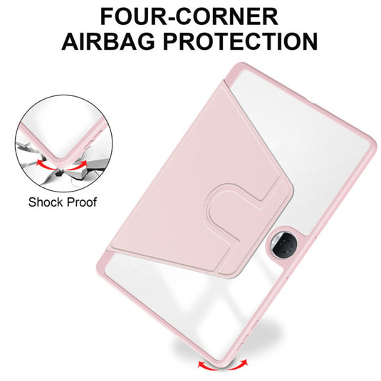 [With Pen Slot] OPPO Pad Neo (OPD2302, OPD2303) - Acrylic Transparent Rotating Stand Protective Case