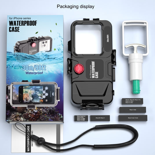 [Diving IPX8 30M/98FT Waterproof] Apple iPhone 13 / 13 Mini / 13 Pro / 13 Pro Max - Underwater Protective Lanyard Phone Case