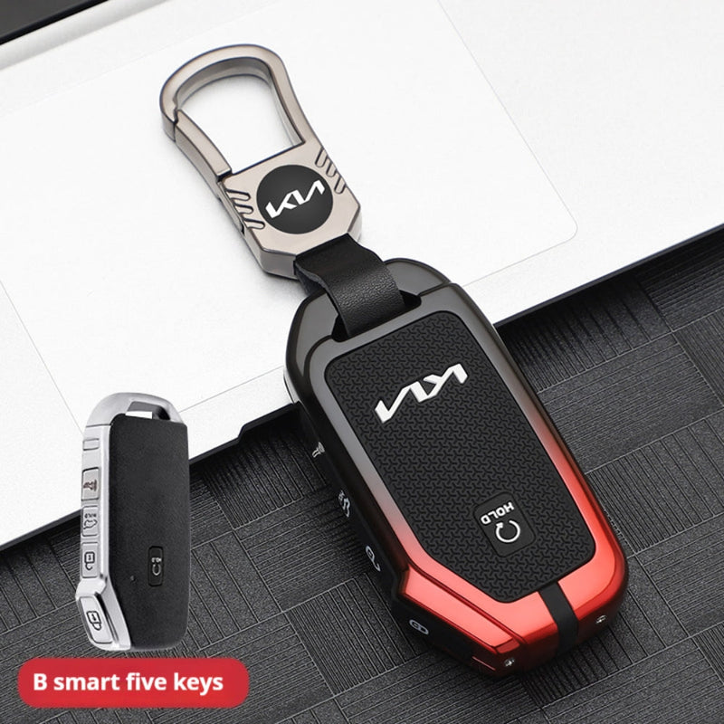 Load image into Gallery viewer, Kia Zinc Alloy + Silicone Car Key Fob Case Cover For K5, Seltos, Sportage, Sorento, Cerato, Ceed, Niro EV, Telluride, Soul, Proceed - i-Station Mobile Phone &amp; Electronic Device Repair and Accessories
