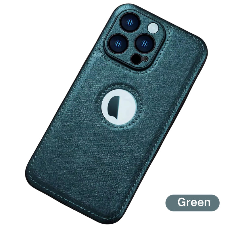 Load image into Gallery viewer, Apple iPhone 12/Pro/Max - Slim Business Non-Slip Shockproof Genuine Leather Series Case
