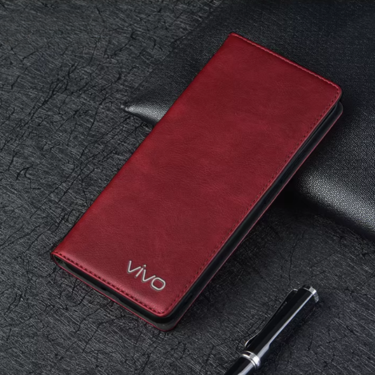 VIVO X300/Pro - Business Genuine Leather Magnetic Flip Shockproof Protective Case - i-Station Mobile Phone & Electronic Device Repair and Accessories