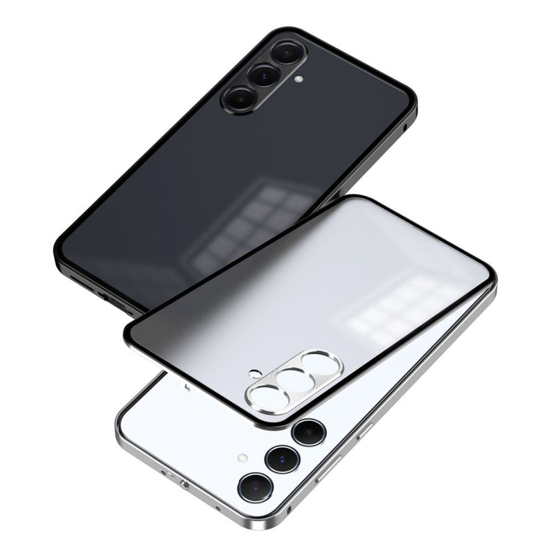 Load image into Gallery viewer, Sony Xperia 1 V - Snap-on Metal Frame Clear Transparent Tempered Glass Proof Case
