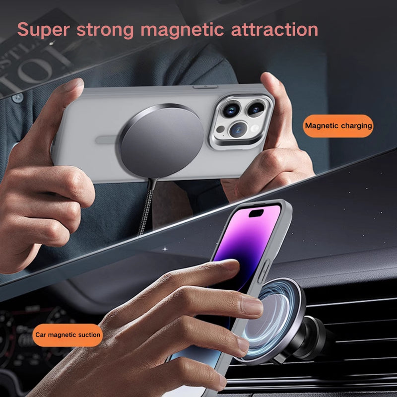 Load image into Gallery viewer, [Metal Lens Bracket] Apple iPhone 14/Plus/Pro/Max - TPU Matte Finish Magsafe Stand Case
