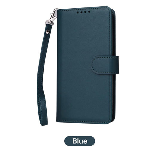 [With Card Slot] Samsung Galaxy S23/Plus/Ultra/FE -  Magnetic Dismantling Genuine Leather Flip Wallet Series Stand Case With a Leather Lanyard