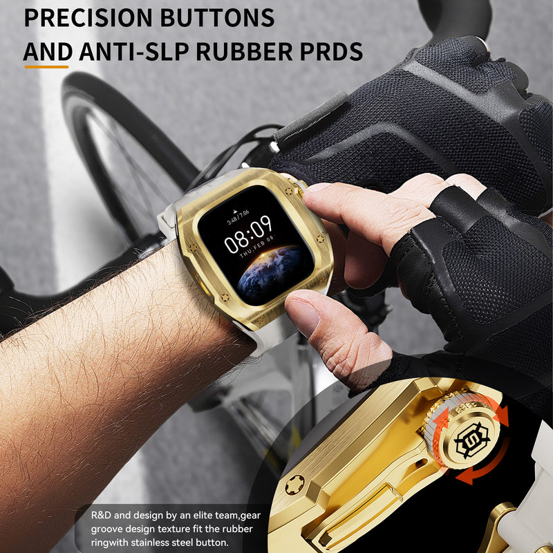 Load image into Gallery viewer, Apple Watch Series 4/5/6/SE/7/8/9/10/Ultra - Shockproof Metal Modified Case + Watch Strap
