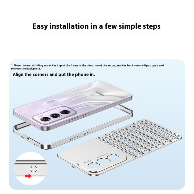 Load image into Gallery viewer, OPPO Reno12/Pro - Metal Heat Dissipation Phone Case
