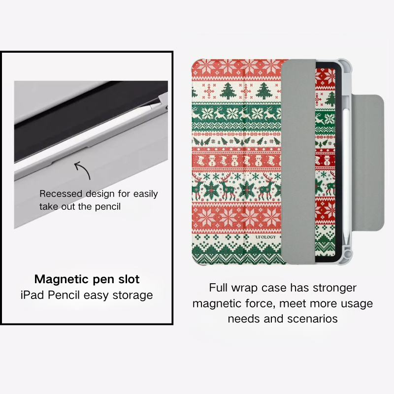 Load image into Gallery viewer, [Detachable][Built-in Pen Slot] Apple iPad 10.9/11'' 10/11th Gen (2022/2025) Christmas Magnetic Double-Sided Full-Cover Protective Case - i-Station Mobile Phone &amp; Electronic Device Repair and Accessories

