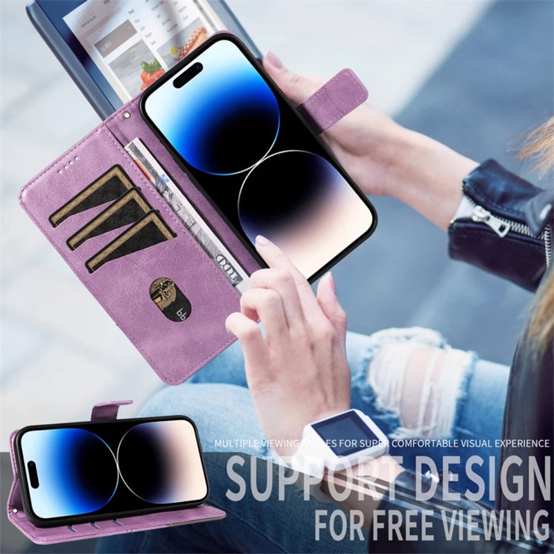 Load image into Gallery viewer, [With Card Slot] OPPO A98 5G/F23 5G - PU leather Wallet Style Shockproof Phone Case
