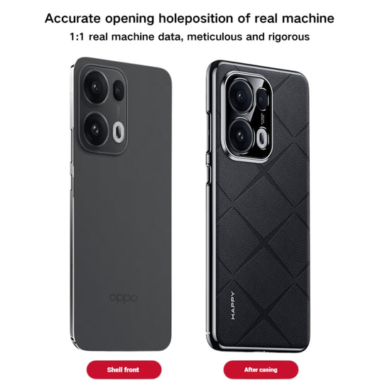 OPPO Reno13 / Pro - Plain Leather PC Phone Case