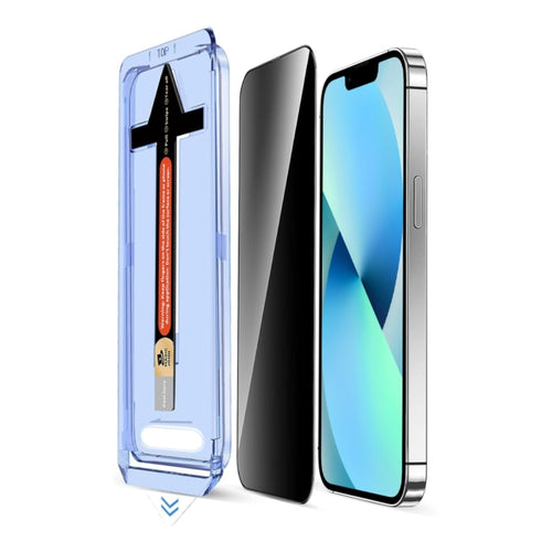 [Easy Automatic Fit Self-Installation Kit] [Privacy] iPhone 13/Mini/Pro/Max - Magic Box Full Covered 9H Hardness HD Tempered Glass Screen Protector