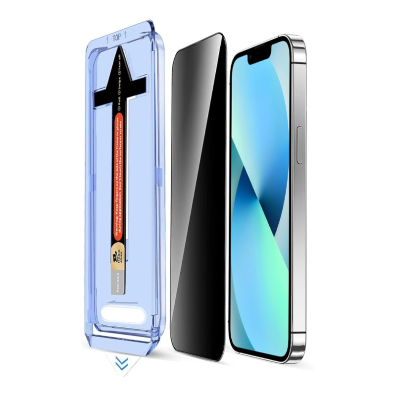 Load image into Gallery viewer, [Easy Automatic Fit Self-Installation Kit] [Privacy] iPhone 13/Mini/Pro/Max - Magic Box Full Covered 9H Hardness HD Tempered Glass Screen Protector
