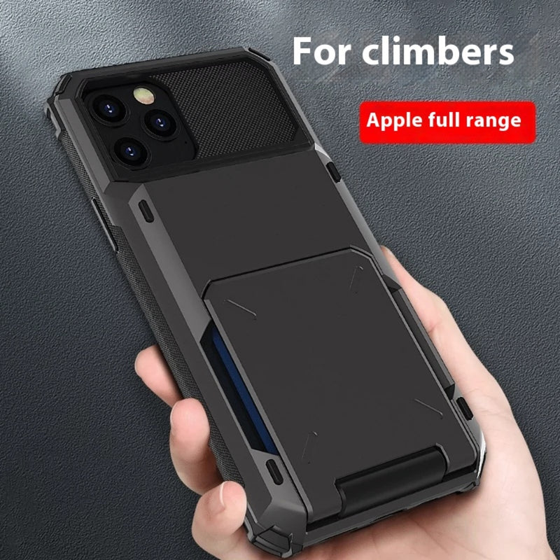 Load image into Gallery viewer, [With Card Slot] Apple iPhone 15/Plus/Pro/Max - TPU + PC 2 in 1 Drop Proof Protective Shell Mecha Case
