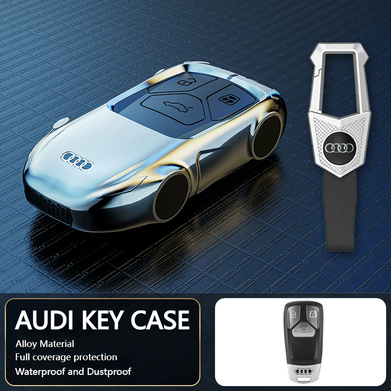 Load image into Gallery viewer, Audi Zinc Alloy Silicone Car Key Fob Case Cover For A3, A4, A5, A6, A8, Q2, Q5, Q7, Q8, e-tron - i-Station Mobile Phone &amp; Electronic Device Repair and Accessories
