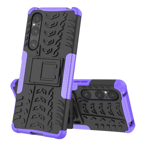 Sony Xperia 10 IV - Anti-slip Honeycomb Tire Pattern TPU+PC Stand Case