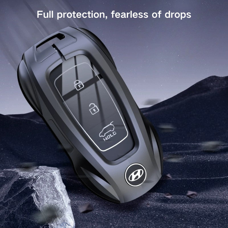 Load image into Gallery viewer, Hyundai Stylish Metal Car Key Protective Case For Tucson, Sport, Elantra, Santa Fe, ix35, ix25
