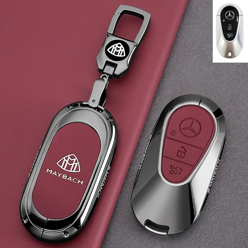 Load image into Gallery viewer, Maybach Premium Leather Protection Car Key Fob Case Cover For GLS480, S480, S580, S680, GLS600 - i-Station Mobile Phone &amp; Electronic Device Repair and Accessories
