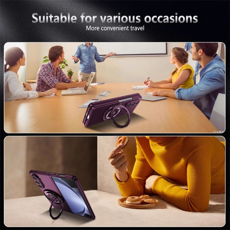 Load image into Gallery viewer, [Magsafe Compatible] Samsung Galaxy Fold 4 (SM-F936) - Wireless Charging 360-Degree Rotating Stand Series Case
