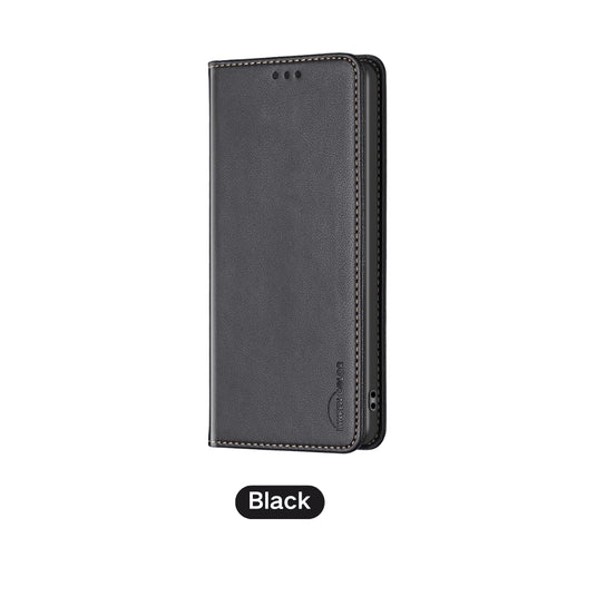 [With Card Slot][Adjustable Stand] Motorola Moto Edge 50 Pro 5G - Pure Color Drop Proof PU Leather Flip Wallet Series Case