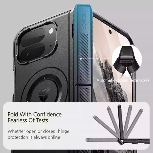 [With Camera Cover][Built-in Stand] Google Pixel 10 Pro Fold - Dexnor Military Grade Heavy-Duty Shockproof Rugged Case - i-Station Mobile Phone & Electronic Device Repair and Accessories