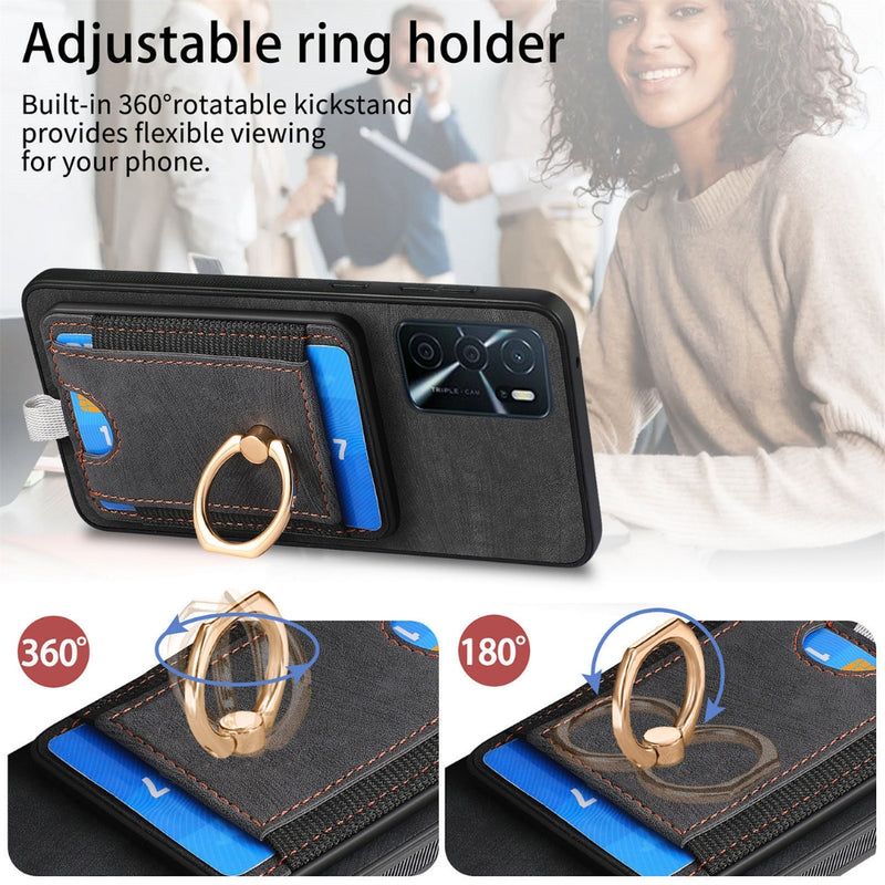 Load image into Gallery viewer, [With Card Slot] OPPO Reno10/Pro+/Pro - Vintage Detachable Leather Wallet Phone Case
