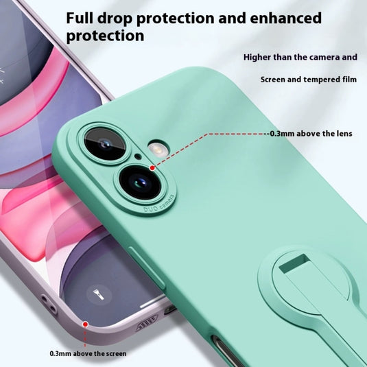 [360° Rotating Bracket] Apple iPhone 16/Plus/Pro/Max - Washable Liquid Silicone Protective Case