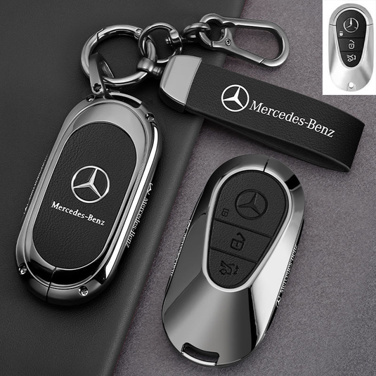 Mercedes Benz Premium Leather Protection Car Key Fob Case Cover for For Benz A, C, E, S, G-Class, GLA, GLB, GLC, GLE, GLS, CLA, CLS, EQC - i-Station Mobile Phone & Electronic Device Repair and Accessories