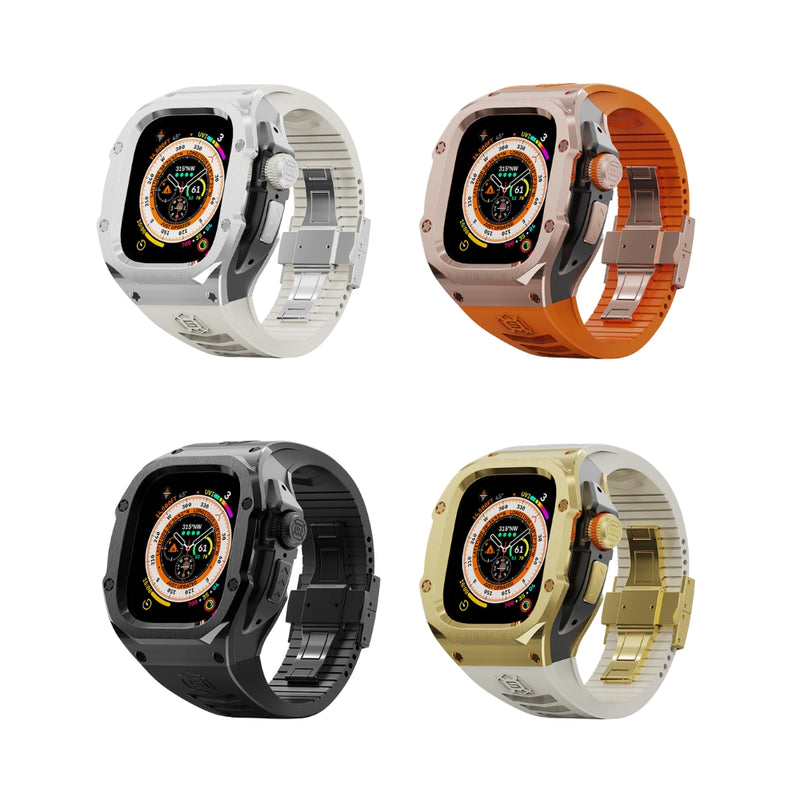 Load image into Gallery viewer, Apple Watch Series 7/8/9/Ultra - Mechanical Metal Stainless Steel Heavy Duty Series Watch Case
