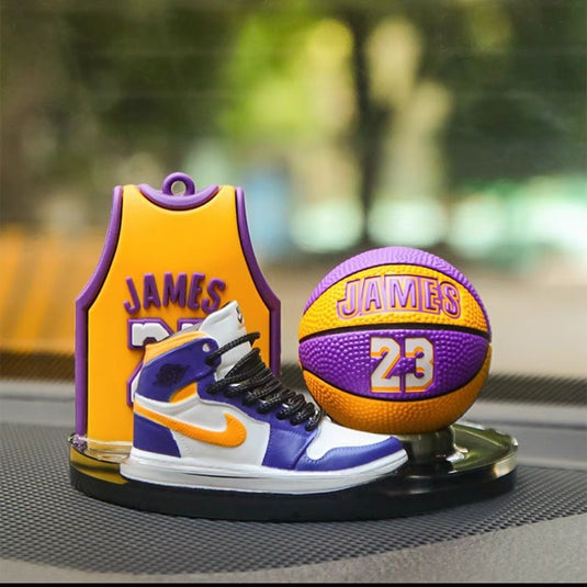 Car Dashboard Ornament Set Creative NBA Basketball Star Themed with Matching Interior Mat - i-Station Mobile Phone & Electronic Device Repair and Accessories