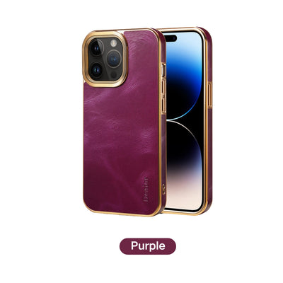 Apple iPhone 12/Pro/Max - Oil Waxed Full Grain Anti-Scratch Shockproof Drop Proof Genuine Leather Series Case - i-Station Mobile Phone & Electronic Device Repair and Accessories