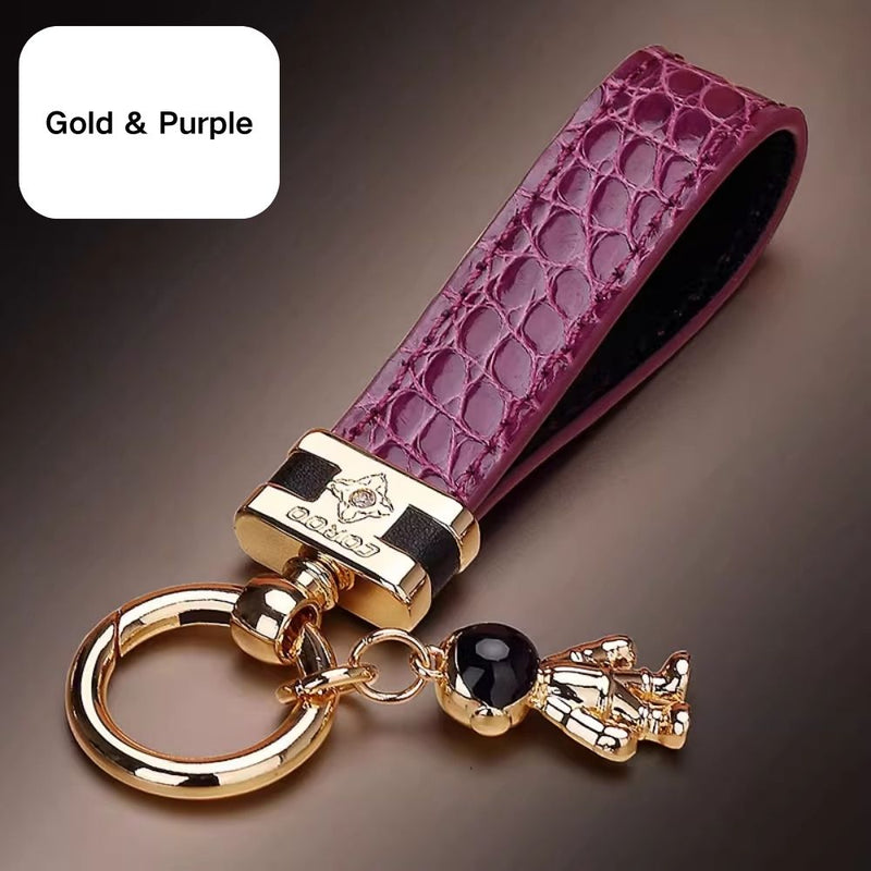 Load image into Gallery viewer, Premium Genuine Leather Keychain Pendant, Refined &amp; Timeless Gift
