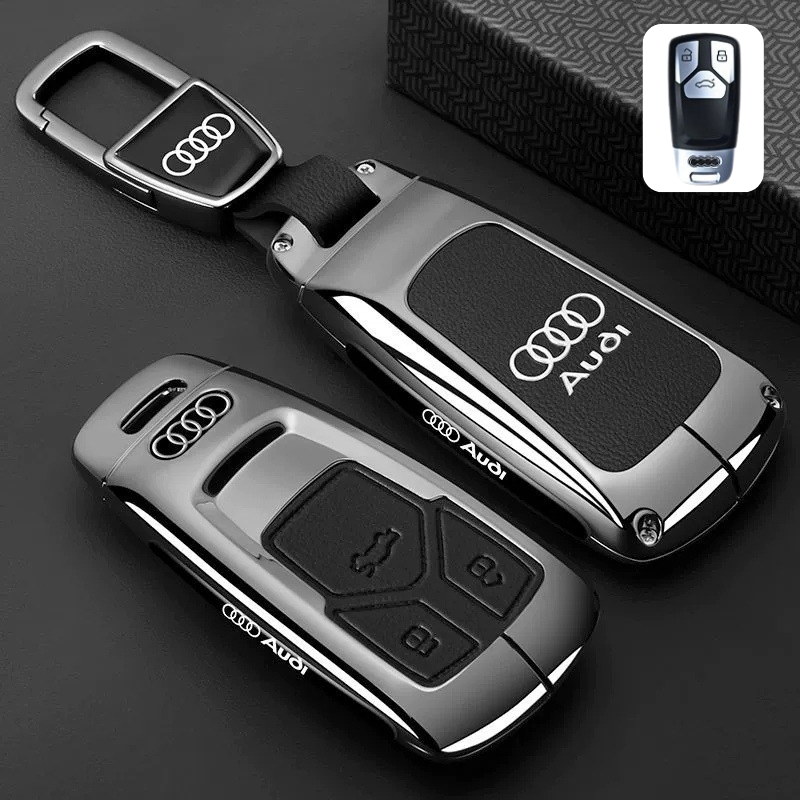 Load image into Gallery viewer, Audi Premium Leather Protection Car Key Fob Case Cover For A3, A4, A5, A6, Q2, Q3, Q5, Q7, Q8, e-tron - i-Station Mobile Phone &amp; Electronic Device Repair and Accessories
