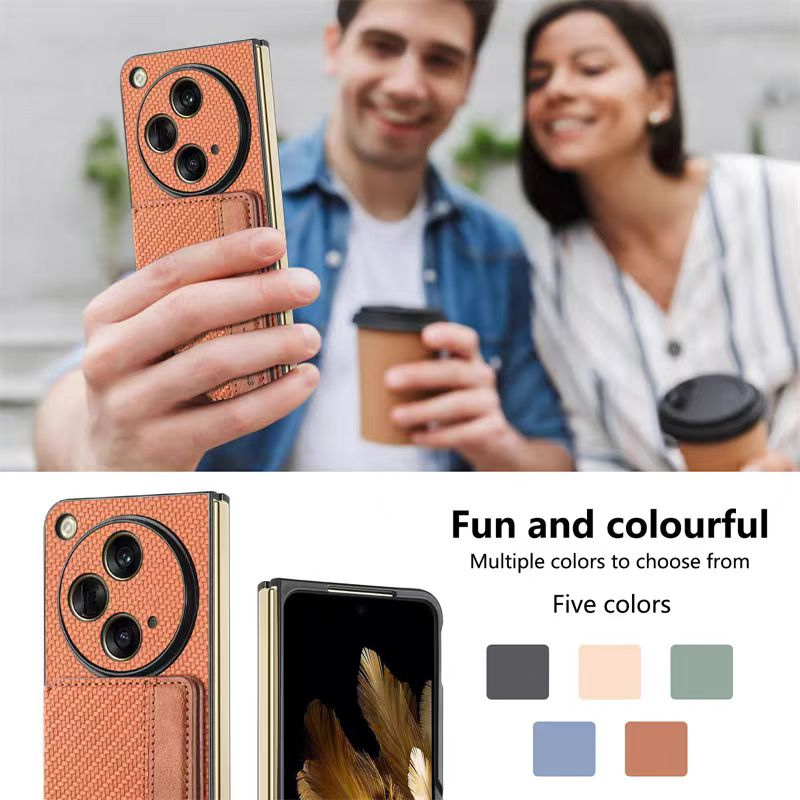 Load image into Gallery viewer, [Buil-in Stand ][With Card Solt] OPPO Find N3 CPH2499 Woven All-inclusive Shockproof Wallet Series Case
