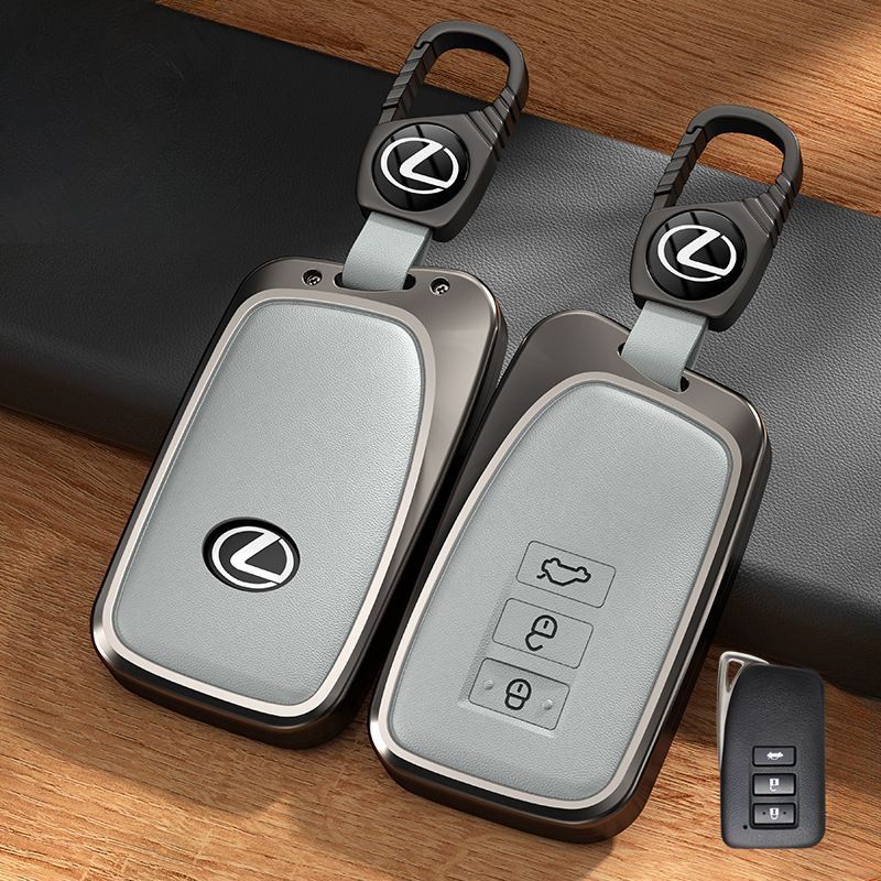 Load image into Gallery viewer, Lexus Aluminum Alloy + PU Leather Car Key Fob Case Cover For ES200, ES300h, RX350h, RX300, NX200, NX260 - i-Station Mobile Phone &amp; Electronic Device Repair and Accessories
