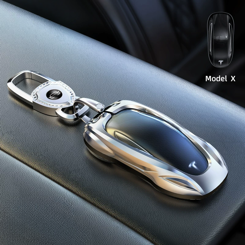 Load image into Gallery viewer, Tesla Stylish Metal Car Key Fob Case Cover For Model X, Model 3, Model Y, Model S - i-Station Mobile Phone &amp; Electronic Device Repair and Accessories
