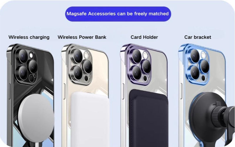 Load image into Gallery viewer, [Gyro bracket] [No Frame] Apple iPhone 16/Plus/Pro/Max - PC Material Transparent Magsafe Magnetic Protective Case
