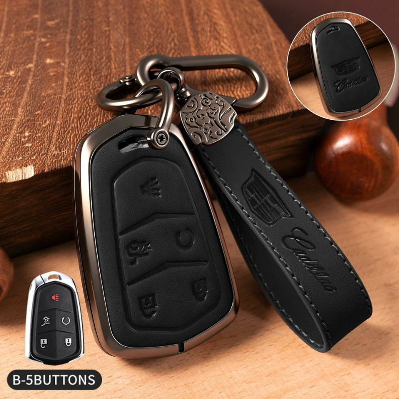 Load image into Gallery viewer, Cadillac Crazy Horse Leather Car Key Fob Case Cover For XT5, XT4, XT6, CT4, CT5, CT6, ATS-L, XTS, TS-L - i-Station Mobile Phone &amp; Electronic Device Repair and Accessories
