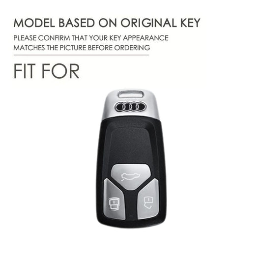 Audi Zinc Alloy + Leather Car Key Case For A4, A5, A6,A8, Q2, Q5, Q7