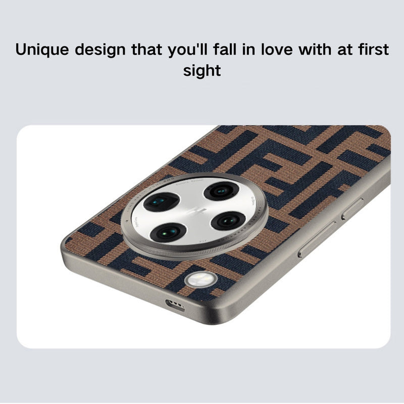 Load image into Gallery viewer, OPPO Find X8 Ultra (PKJ110, PKU110) - Electroplated Trendy Brand Plain Leather Fashion Phone Case - Polar Tech Australia
