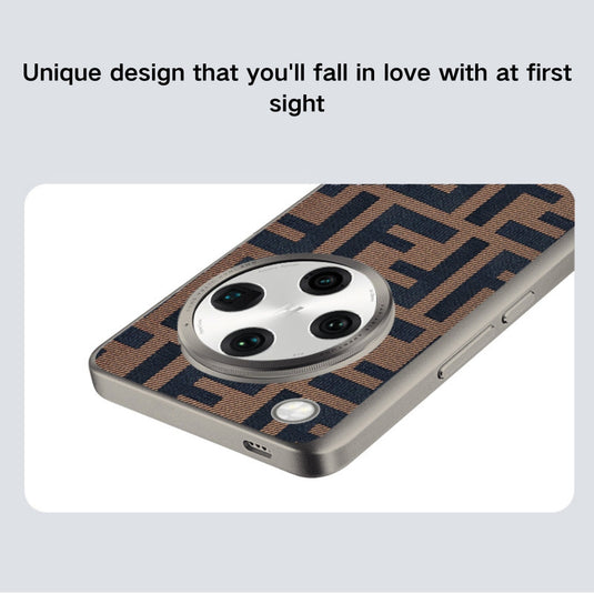 OPPO Find X8 Ultra (PKJ110, PKU110) - Electroplated Trendy Brand Plain Leather Fashion Phone Case - Polar Tech Australia